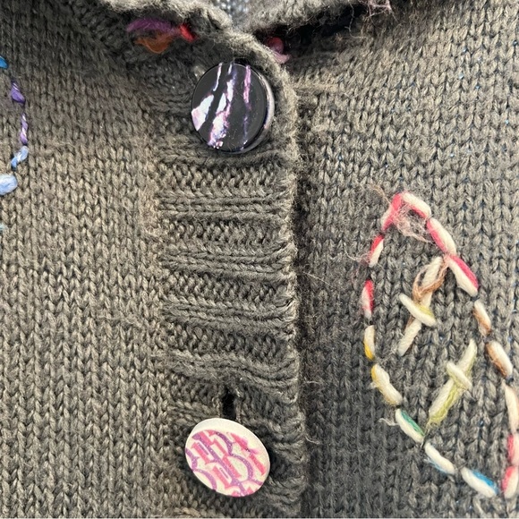 FORLA PARIS  Long Cardigan Embroidered Womens Med Long Sleeves Fairycore… - Picture 9 of 9